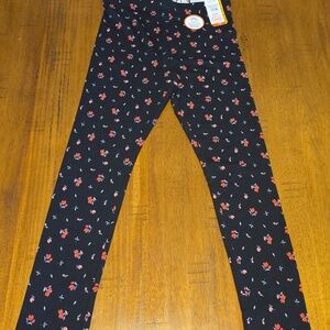 Wonder Nation Black Floral Kids Leggings